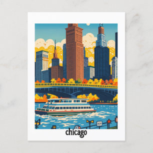 Custom Chicago Postcard