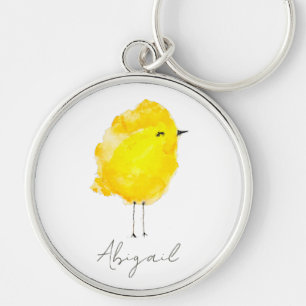 Custom Chick Chicken yellow stylish chic sweet Key Ring