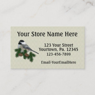 Custom Chickadee Business Card