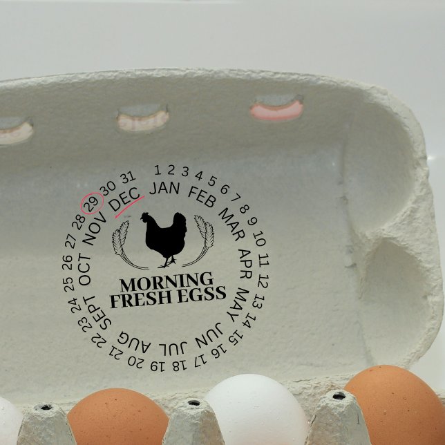 Custom Chicken Egg Date | Farmhouse Business Nmae  Rubber Stamp (Creator Uploaded)