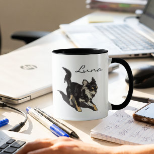 Custom Chihuahua Art Mug with Personalised Name