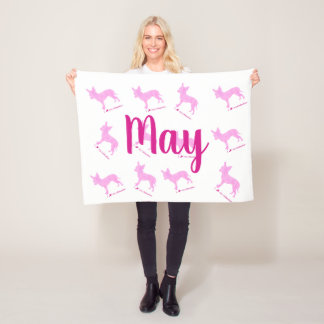 Custom Chihuahua Blanket Pastel Silhouetteチワワ