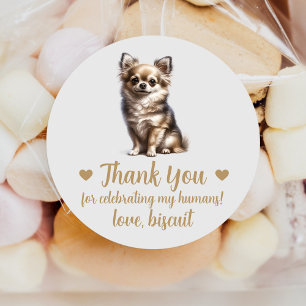 Custom Chihuahua Dog Wedding Favour Stickers