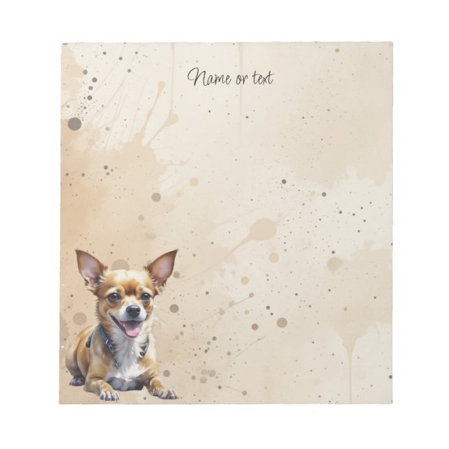 Custom  Chihuahua Pet Dog Animal Notepad (Front)