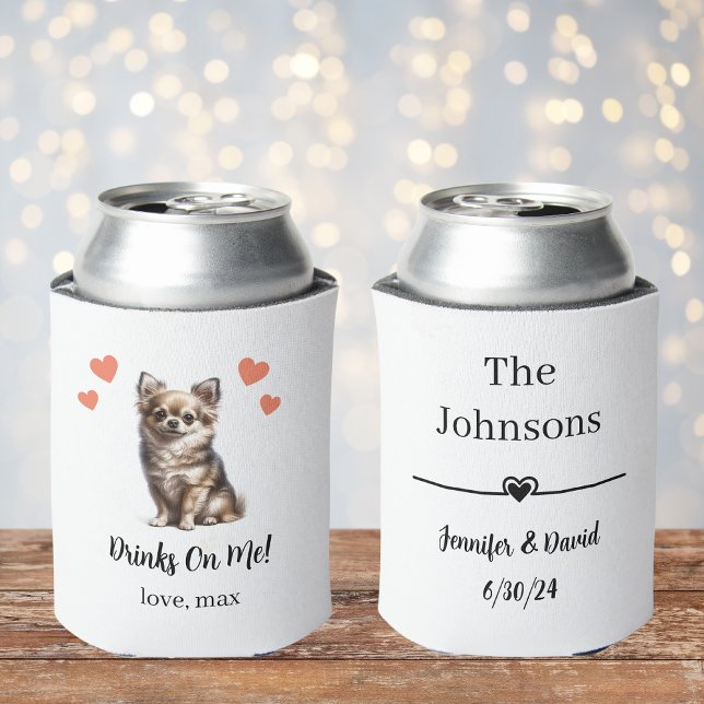 Custom Chihuahua Pet Wedding Can Cooler (Creator Uploaded)