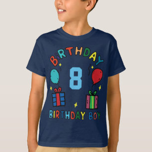 Custom Child Birthday Personalised Age Kids Boy T-Shirt