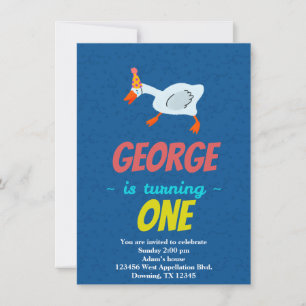 Custom Child Goose Bird Cartoon Invitation