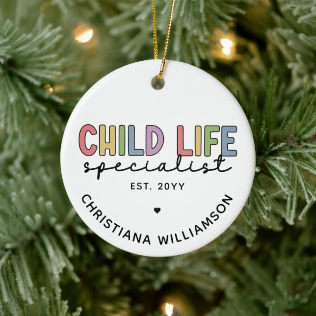 Custom Child Life Specialist CCLS Gift Ceramic Tree Decoration (Tree)