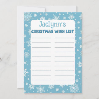 Custom Child Name Christmas Letter to Santa Invitation