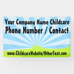 Custom Childcare Daycare Business Sign Banner