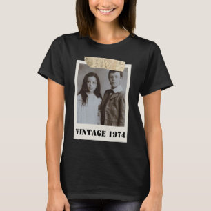 Custom Childhood Photo & Year Vintage Personalized T-Shirt