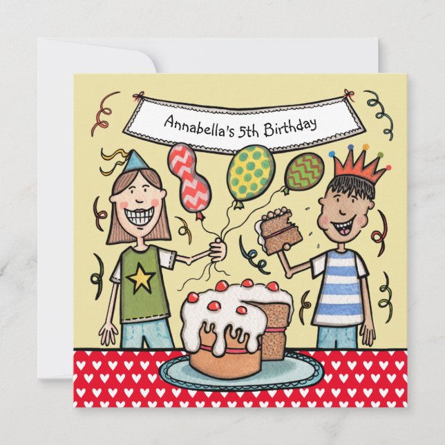 Custom Children's Birthday Party Invitation (Front)