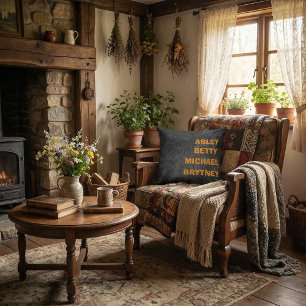  Custom children's name rustic stylish Cushion