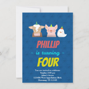 Custom Childs Birthday Card Animals Hats Cartoons