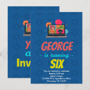 Custom Child's Online Schooling Cartoon Invitation