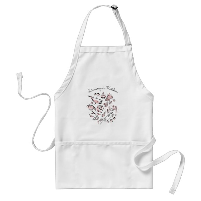 Custom Chinese Cuisine Ink Drawing Apron (Front)