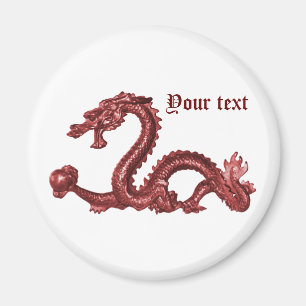 Custom Chinese Dragon Name Fantasy Design Magnet