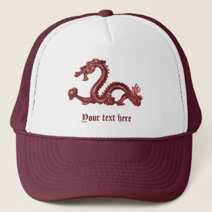 Custom Chinese Dragon Name Fantasy Design Trucker Hat