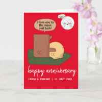Custom Choco & Pancake Happy Wedding Anniversary