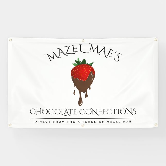 Custom Chocolate Covered Strawberry Banner (Horizontal)