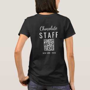 Custom Chocolate Festival Event Logo QR Code Staff T-Shirt