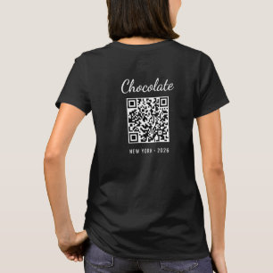 Custom Chocolate Festival Event QR Code Staff T-Shirt
