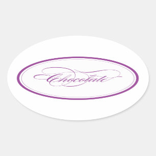 Custom_Chocolate Oval Oval Sticker