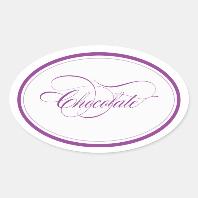 Custom_Chocolate Oval Sticker (Front)
