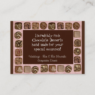 Custom Chocolate Sweet Shoppe Business Cards