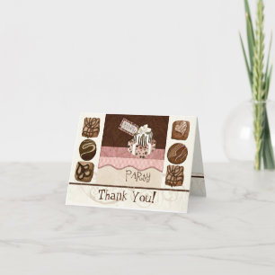Custom Chocolate Sweet Shoppe Correspondence Cards