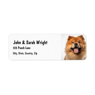 Custom Chow  Dog Address Label