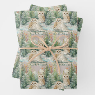 Custom Chrismas Wrapping Paper Flat Sheet Set of 3