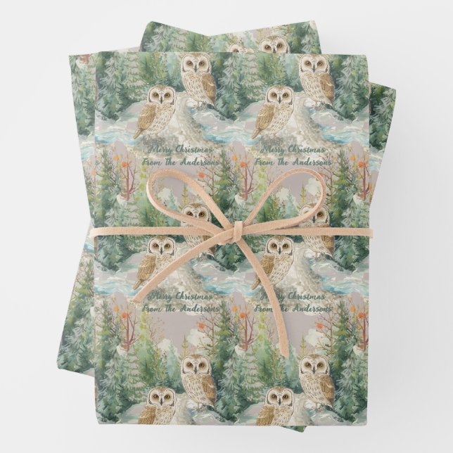 Custom Chrismas Wrapping Paper Flat Sheet Set of 3 (In situ)