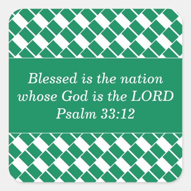 Custom Christian Bible Verse | NIGERIA FLAG Square Sticker (Front)