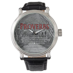 CUSTOM CHRISTIAN BIBLE VERSE PROVERBS 3:5-6 WATCH