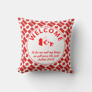 Custom Christian CANADA Welcome Cushion
