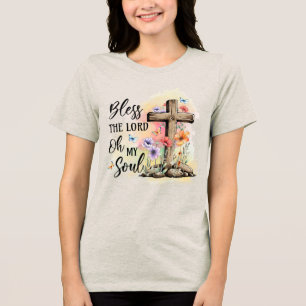 Custom Christian Christianity Jesus Faith Joy Tri-Blend Shirt