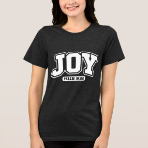 Custom Christian Christianity Jesus Faith Joy Tri-Blend Shirt