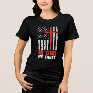 Custom Christian Christianity Jesus Faith Tri-Blend Shirt