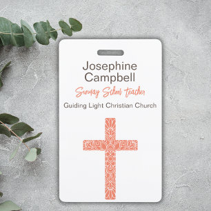 Custom Christian Church Staff Volunteer Name ID Badge