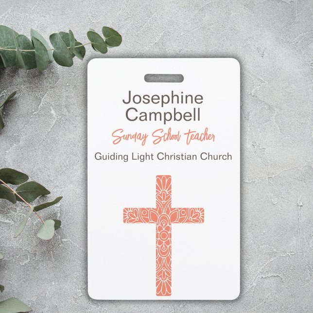 Custom Christian Church Staff Volunteer Name ID Badge (Creator Uploaded)