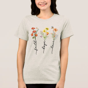 Custom Christian Faith Hope Love Tri-Blend Shirt