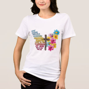 Custom Christian Faith T-Shirt Tri-Blend Shirt