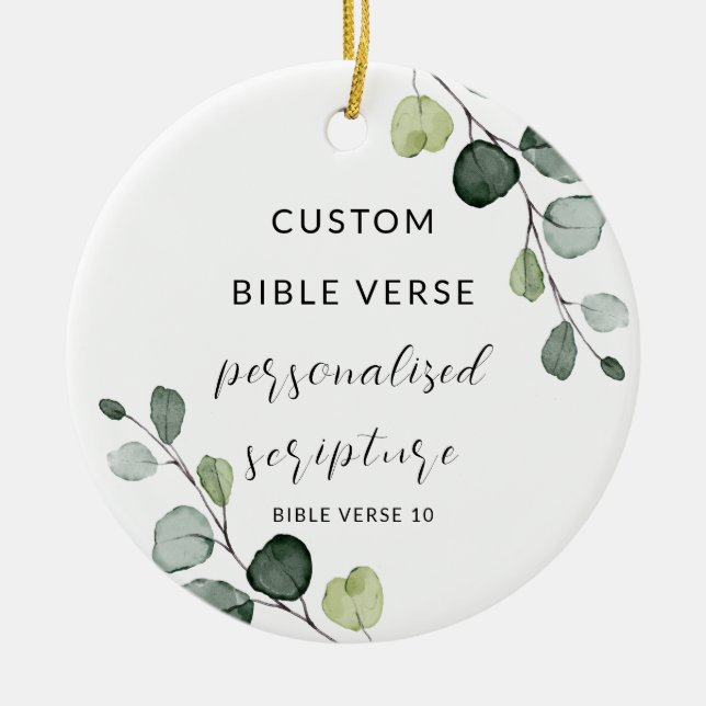 Custom Christian Gifts, Ceramic Tree Decoration (Front)