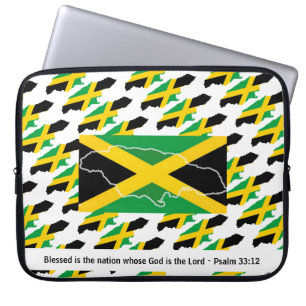 Custom Christian JAMAICA FLAG Laptop Sleeve