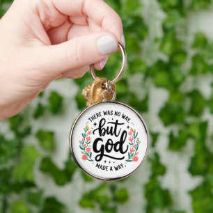 Custom Christian No Way But God Key Ring