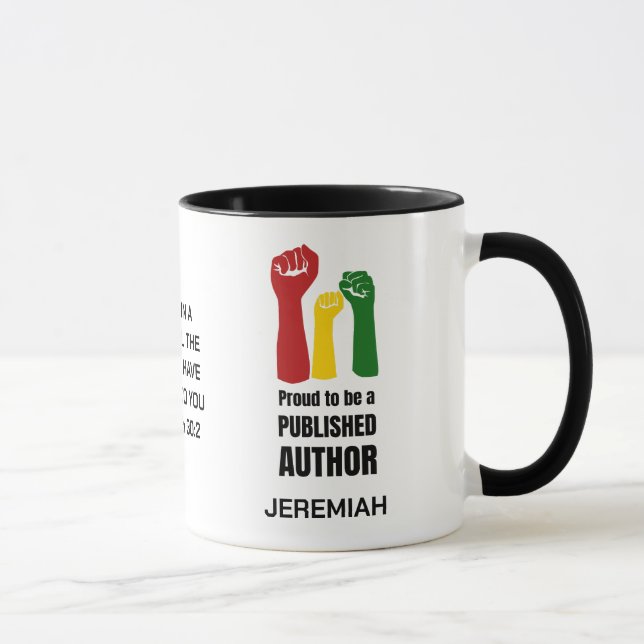 Custom Christian PROUD BLACK PUBLISHEFD AUTHOR  Mug (Right)
