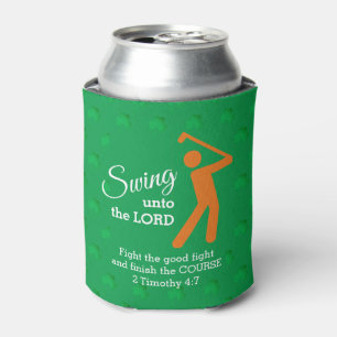 Custom Christian Shamrock GOLF Can Cooler