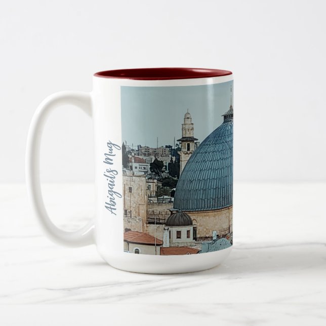 Custom Christian-theme faith-inspired coffee mug (Left)