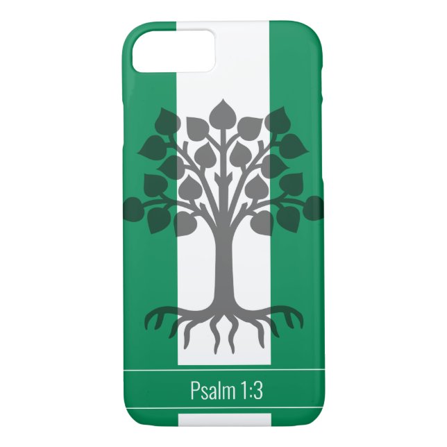 Custom Christian Tree NIGERIA FLAG Case-Mate iPhone Case (Back)